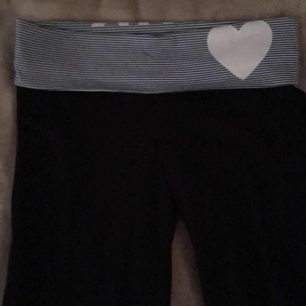Pink cropped boot cut yogas